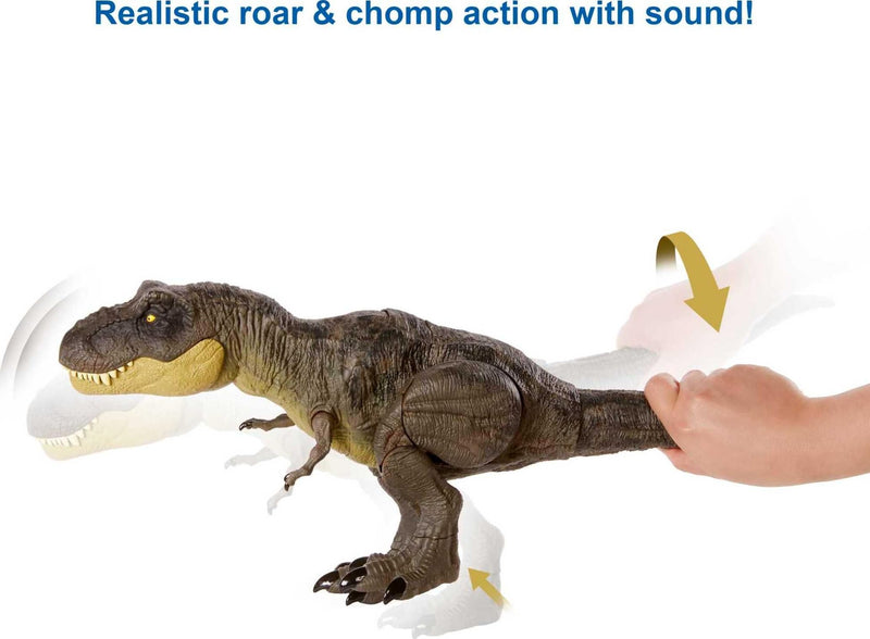 Stomp 'N Escape T. Rex Action Figure - Jurassic World Toy 8.5 Inch