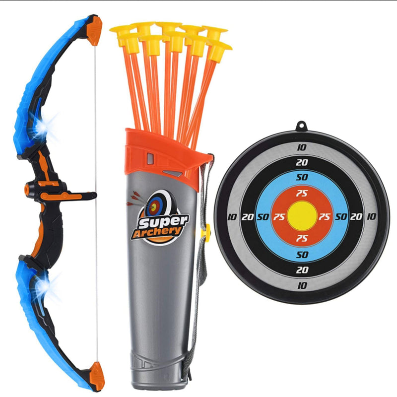 Toy Archery Set with LED Lights - Kids' Fun Bow and Arrow Kit