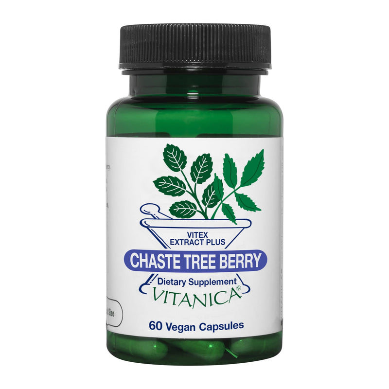 Vegan Chaste Tree Berry Vitex Extract Supplement - 60 Capsules