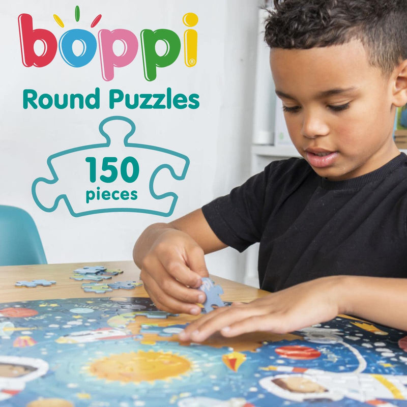 Boppi 150-Piece Space Jigsaw Puzzle for Children | Eco-Friendly 58cm Diameter