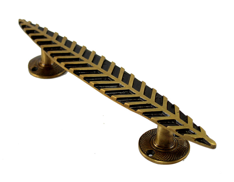 Esplanade Brass Designer Handle Home Decor Brass Door Pulls Leaf