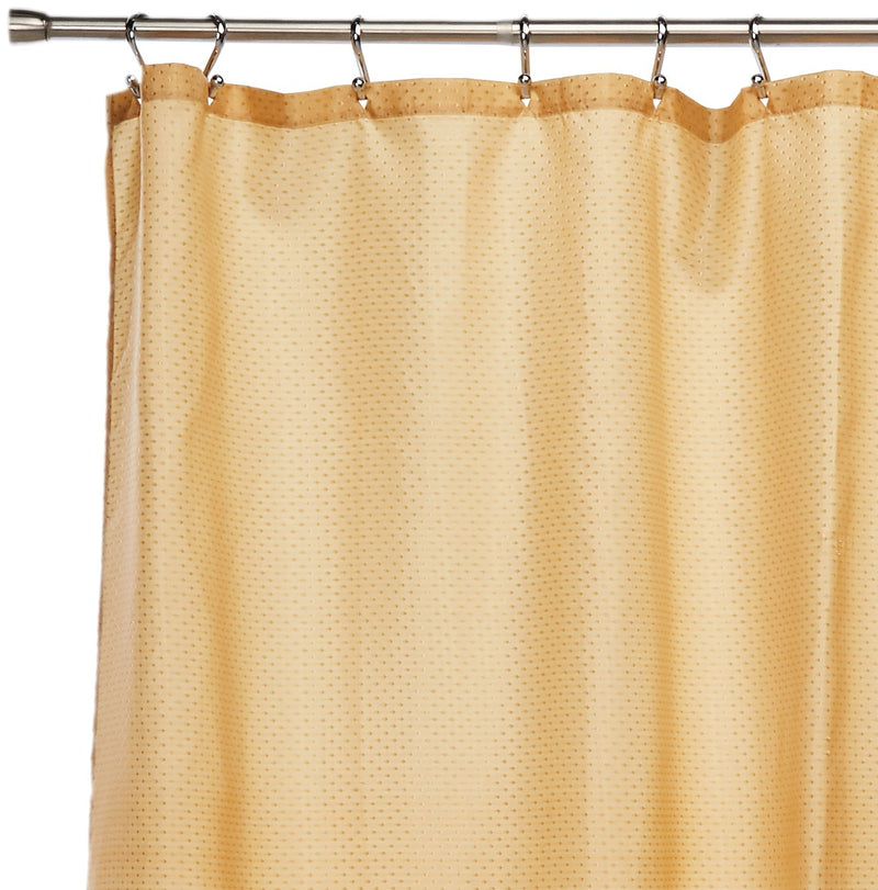 Carnation Home Fashions Lauren 70 Inch by 72 Inch Fabric Shower Curtain Gold