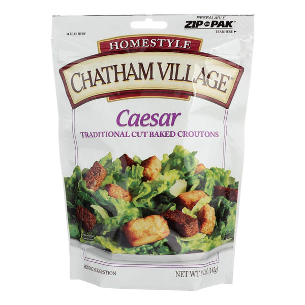 Chatham Village Traditional Cut Croutons Caesar 12 Case 5 Oz