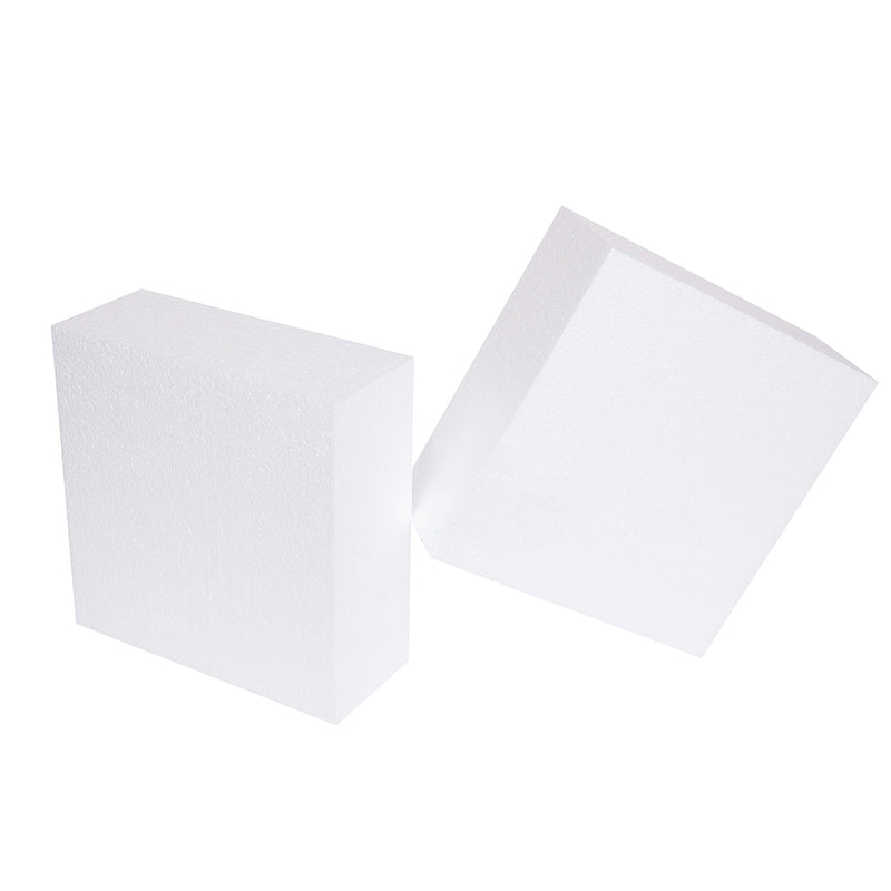 10x10x4 Polystyrene Craft Foam Blocks for DIY & Floral (2-Pack)