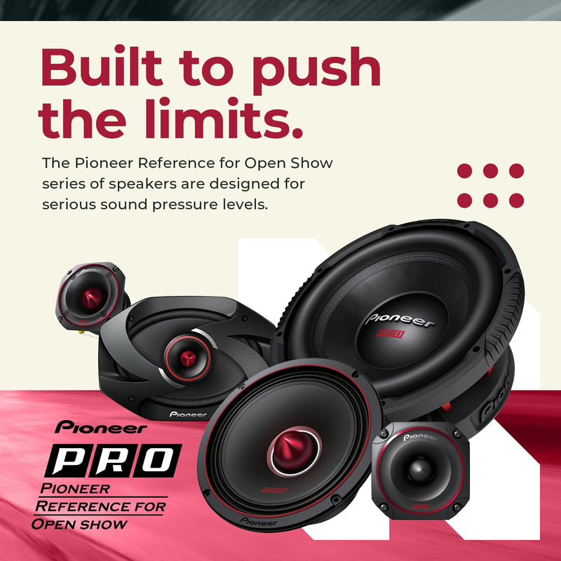 Pioneer TS-M651PRO 6.5" Car Speakers with Enhanced Bass Response