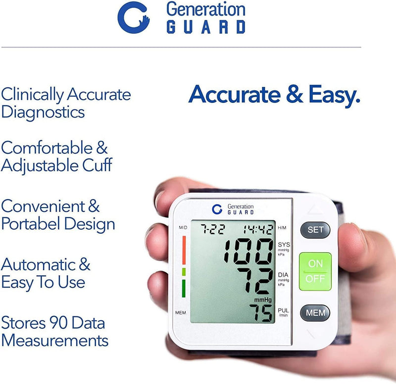 Clinical Automatic Wrist Blood Pressure Monitor with Portable Case Monitoring