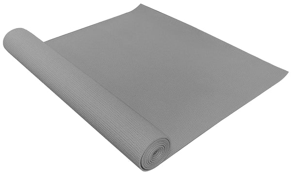 Signature Fitness Gray High Density 3mm Yoga Mat with Anti-Tear Design