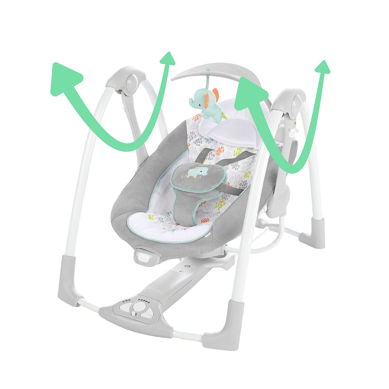 Ingenuity Convertme 2 in 1 Baby Swing & Infant Seat Portable Nature Sounds