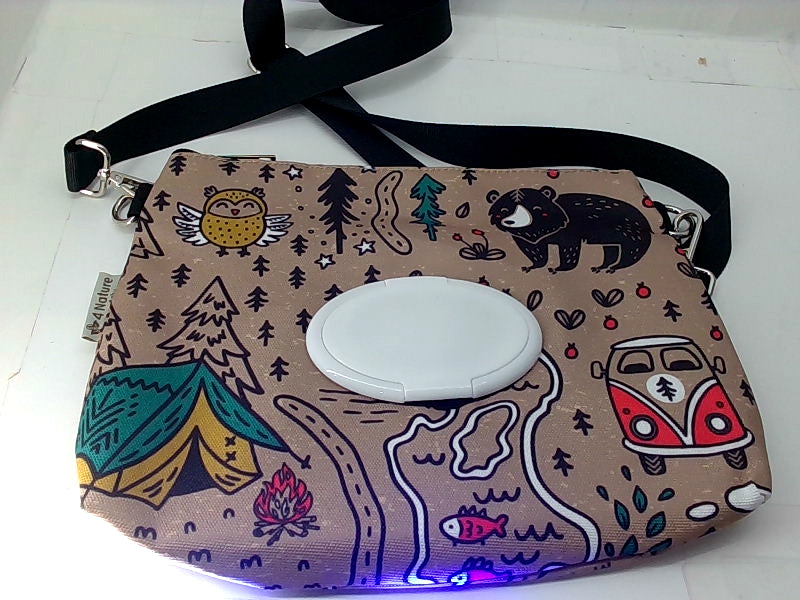 Nature Themed Diaper Clutch Bag with Wipe Holder