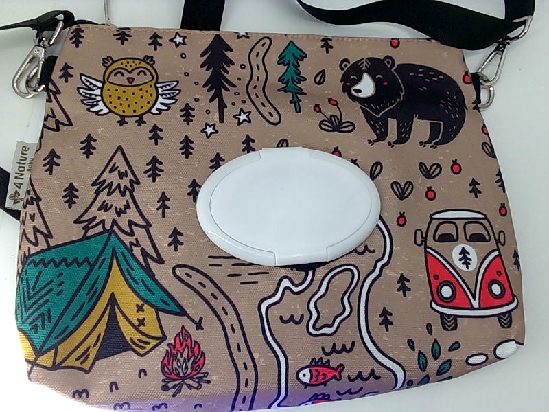 Nature Themed Diaper Clutch Bag with Wipe Holder