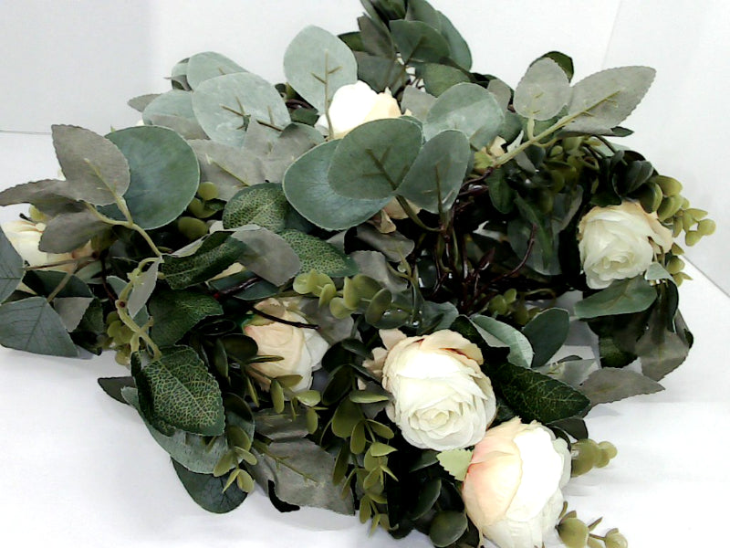 Eucalyptus Garland With Flowers Color MultiColor Size No Size