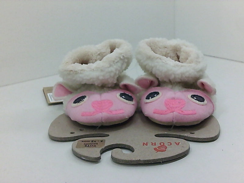 Acorn Baby Girl Animal Design Booties - Size 6-12 Mos