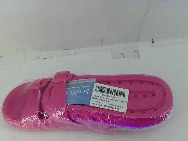 Cushionaire Hot Pink Adjustable Sandals Size 39-40 Pair of Shoes