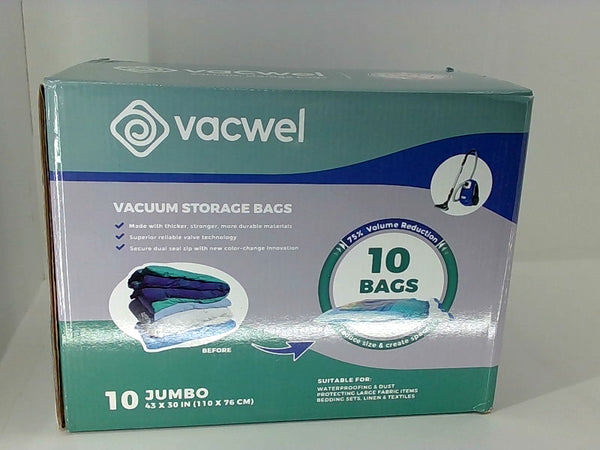Vacwel Vacuum Storage Bags Color Clear Size 43x30''