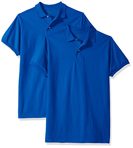Jerzees Boys' SpotShield Short Sleeve Uniform Polo (2-Pack) Color Royal Size X-Large
