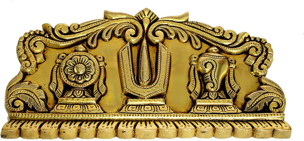 Esplanade Brass Shankh Chakra Namah Showpiece 10 Inches
