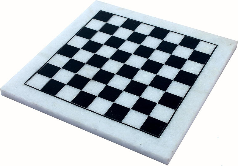StonKraft Collectible White Natural Stone Marble Chess Board Without Pieces