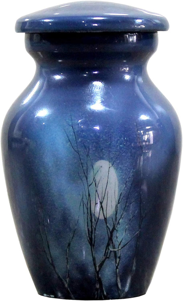 Esplanade Cremation Urn Jar Pot Burial Memorials Keepsake Urn Blue Moon