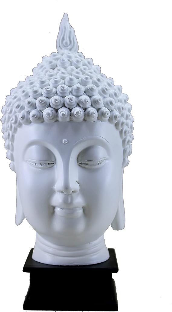 Esplanade Resin Buddha Head Showpiece Murti Tibetan Buddhist Statue