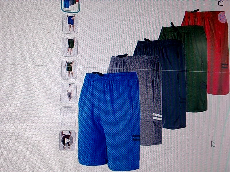 Real Essentials Men's Dry-Fit Athletic Shorts - Size L- Assorted Colors