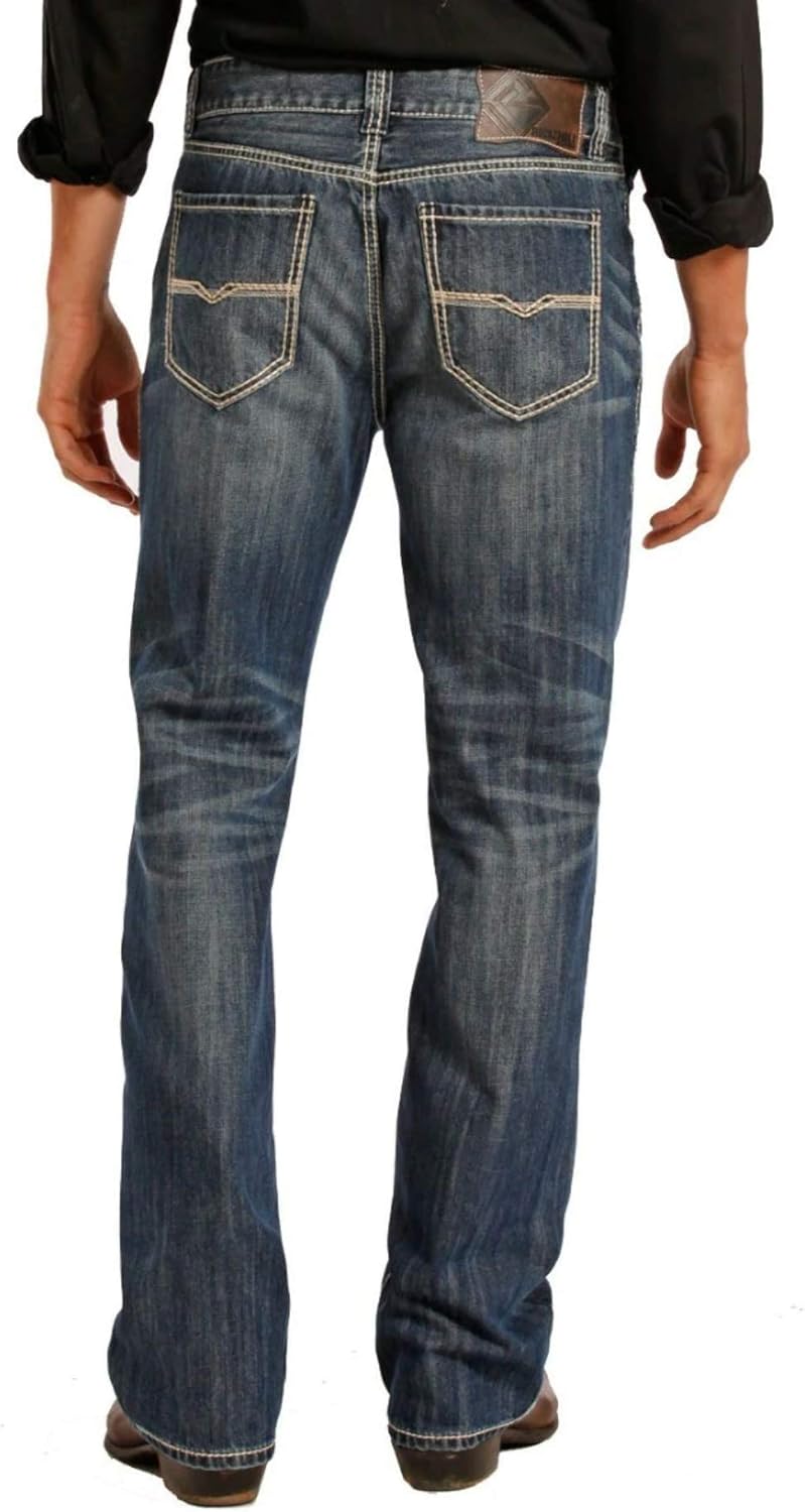 Rock & Roll Denim Relaxed Straight Bootcut Jeans 42W x 34L