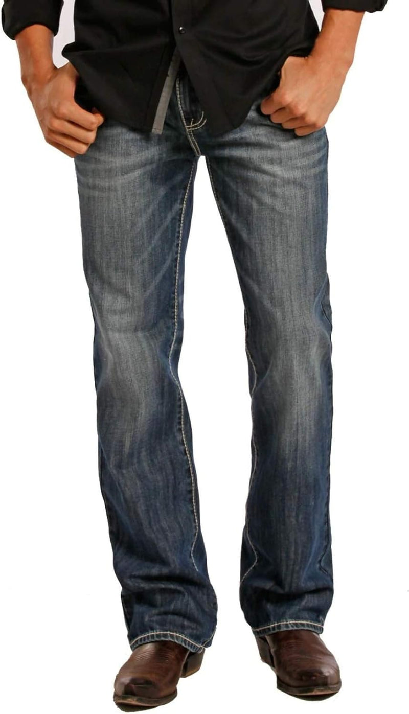 Rock & Roll Denim Relaxed Straight Bootcut Jeans 42W x 34L