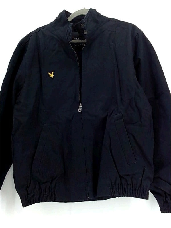 Lyle and Scott Mens Harrington Jacket Lightweight Navy Blue Size Large