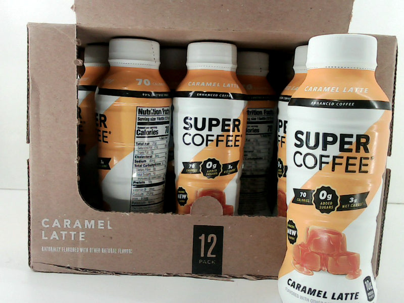 Super Coffee Caramel Latte Drink Pack 12oz Pack of 12