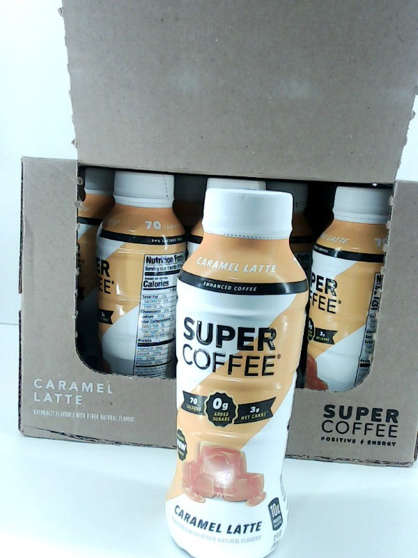 Super Coffee Caramel Latte Drink Pack 12oz Pack of 12