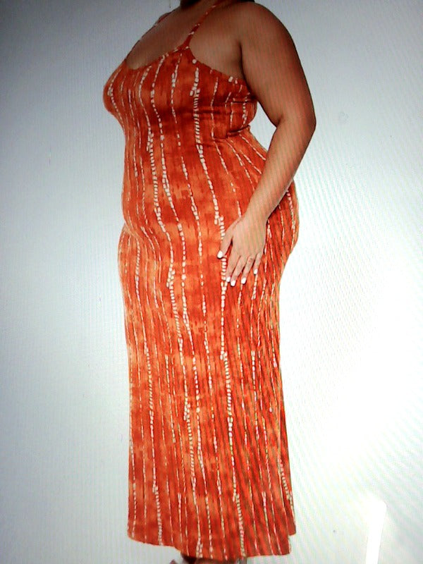 Capella Women's Orange Maxi Dress Size 3XLarge