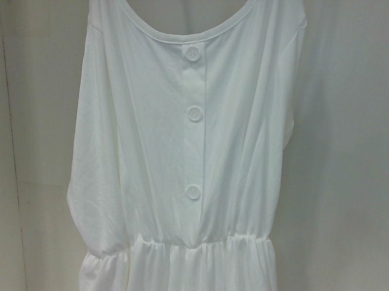 White Strappy Tank Top - Size 3XL