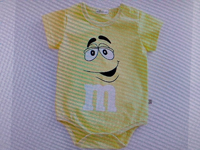 Yellow Baby Boy Bodysuit with M Cartoon - Small