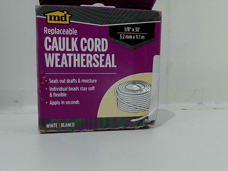 MD Replaceable Caulk Cord Weatherseal 1 8 X 30