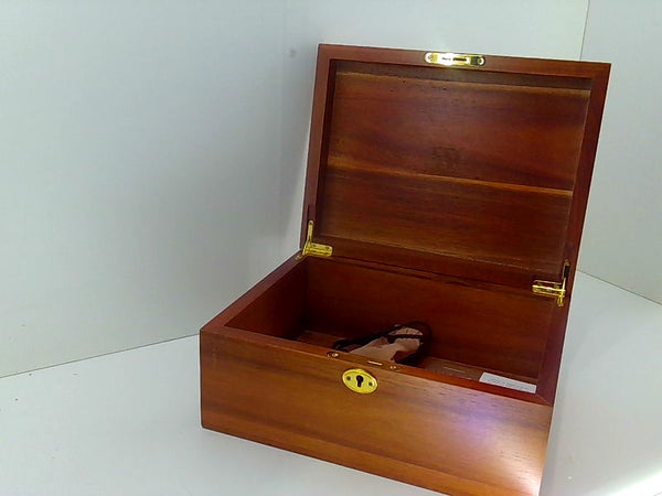 Stylish Wooden Storage Box with Hinged Lid 11x8.5x5