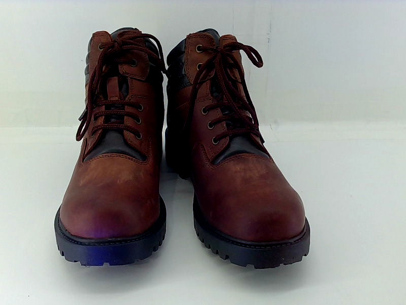 Men's Brown Leather Lace-Up Work Boots - Size 10.5