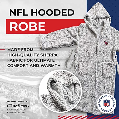 NFL Plush Hooded Sherpa Robe with Pockets - One Size Fits Most