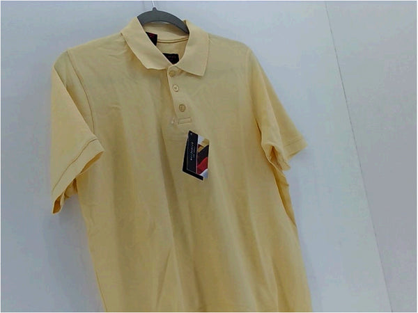 UltraClub Mens Short Sleeve Polo Shirt Color Yellow Size Large