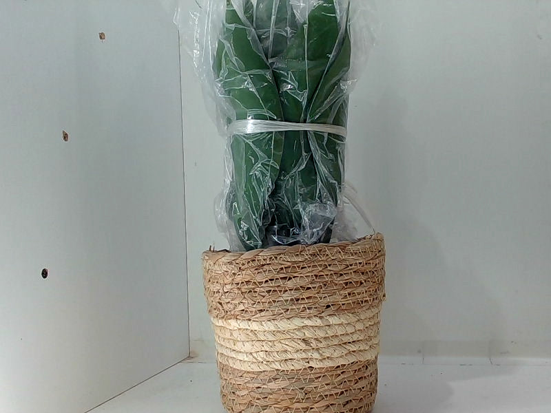 Artificial Agave Plant in Rattan Pot for Home Decor