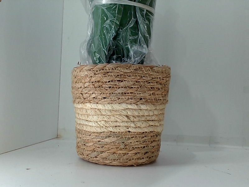 Artificial Agave Plant in Rattan Pot for Home Decor