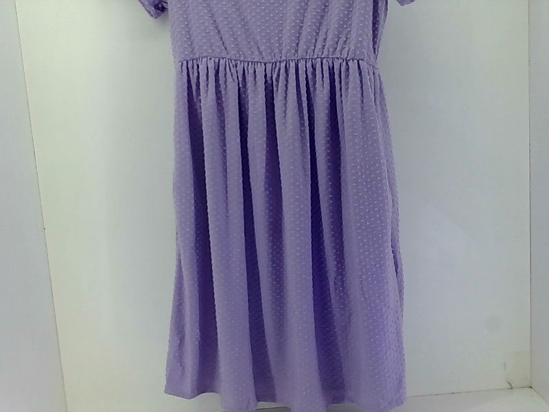 Hello Miz Womens Maternity Empire Waist Casual Dress Color Purple Size Medium