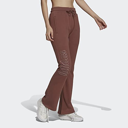 Adidas Women's Earth Brown Open Hem Trackpants X-Small