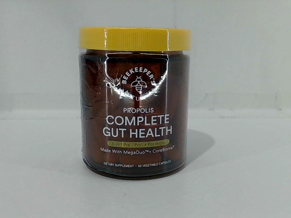 Beekeepers Complete Gut Health Color White Size 60 Capsules