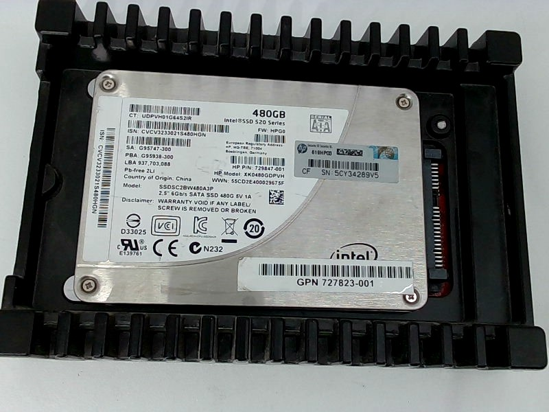 Intel 520 Series 480gb Ssd Mlc Sata 6gbps Aes 128 Internal 2.5 Inch