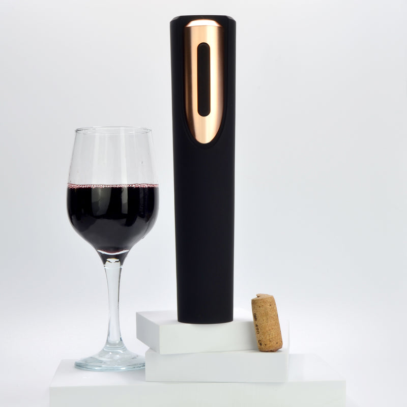 Vin Fresco Battery-Operated Electric Wine Opener with Stand & Foil Cutter