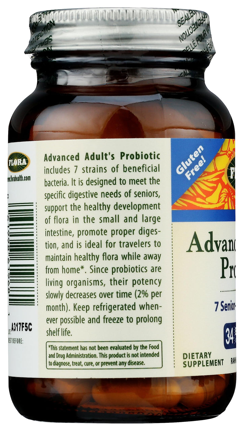 Flora Advanced Adult's Probiotic 34 Billion Cfu for Ages 55 Plus 30 Capsules