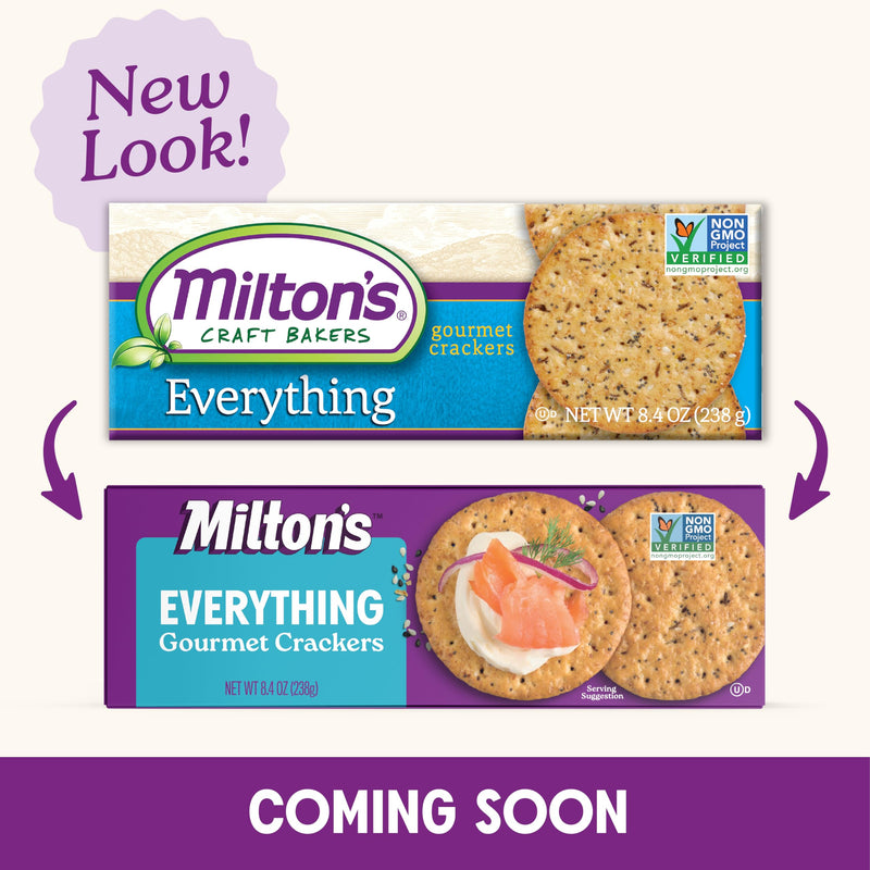 Milton's Everything Bagel Inspired Gourmet Crackers 8.4 Oz