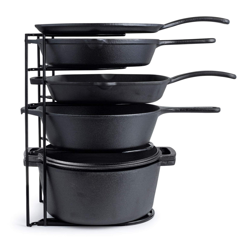 Heavy Duty Pan Organizer 12" + 15" Tall 5 Tier Rack Holds up to 50 LB Holds