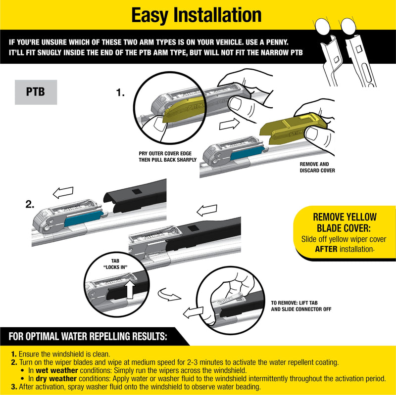 Rain-X Latitude Windshield Wiper Blade with Water Repellent, 26"