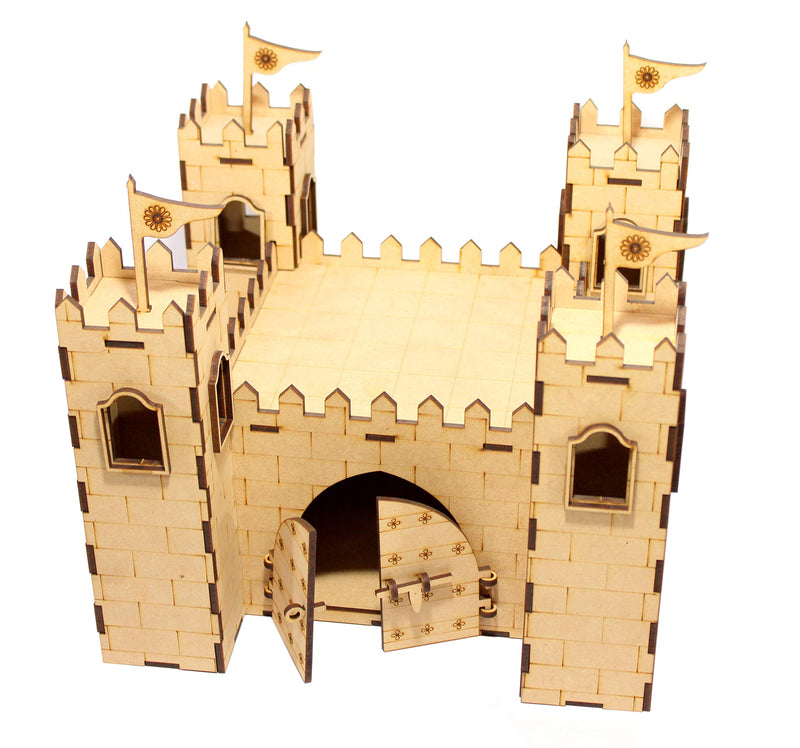 Stonkraft Wooden 3d Puzzle Castle Fort Mini House Construction Kit to Assemble