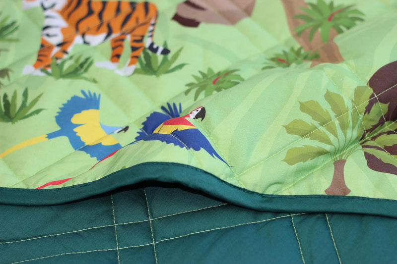 Kids 7 Lb Weighted Blanket Jungle Animal Print 40x60 Small Twin